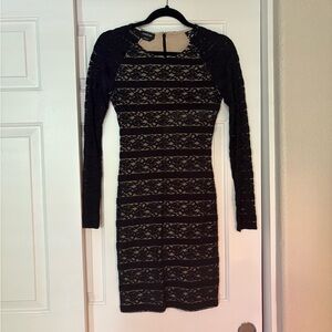 Bodycon Black Lace Bebe Dress